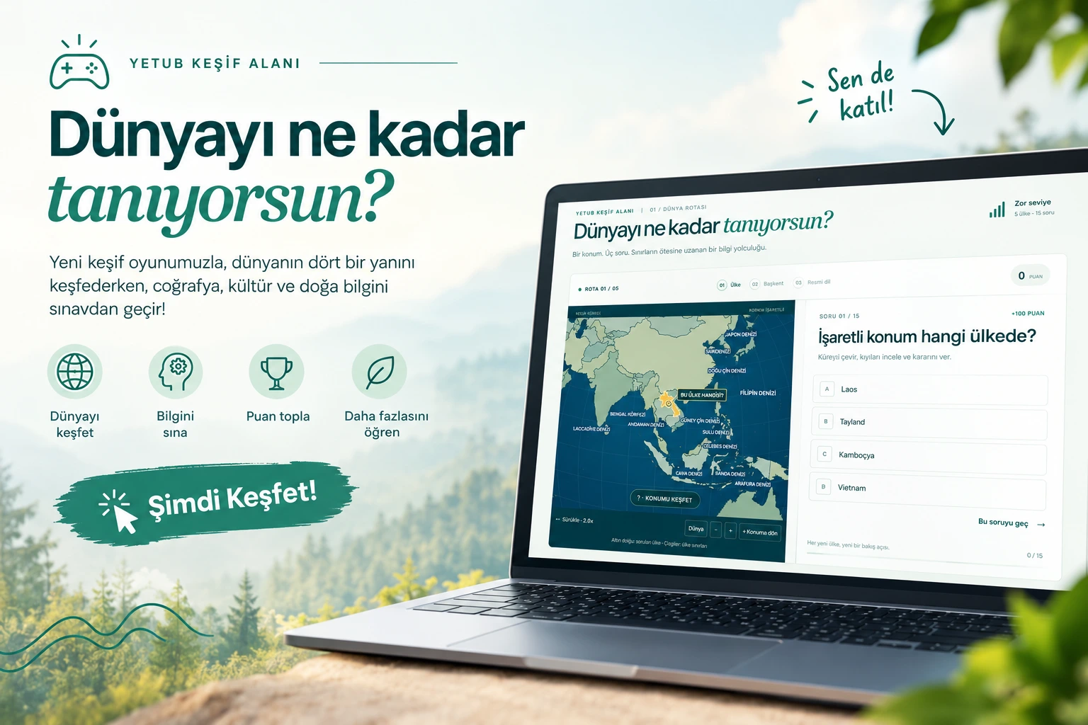 YETUB Keşif Alanı Yayında: Dünyayı Ne Kadar Tanıyorsun?